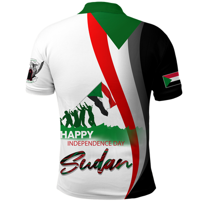 Sudan Happy Polo Shirt Independence Day