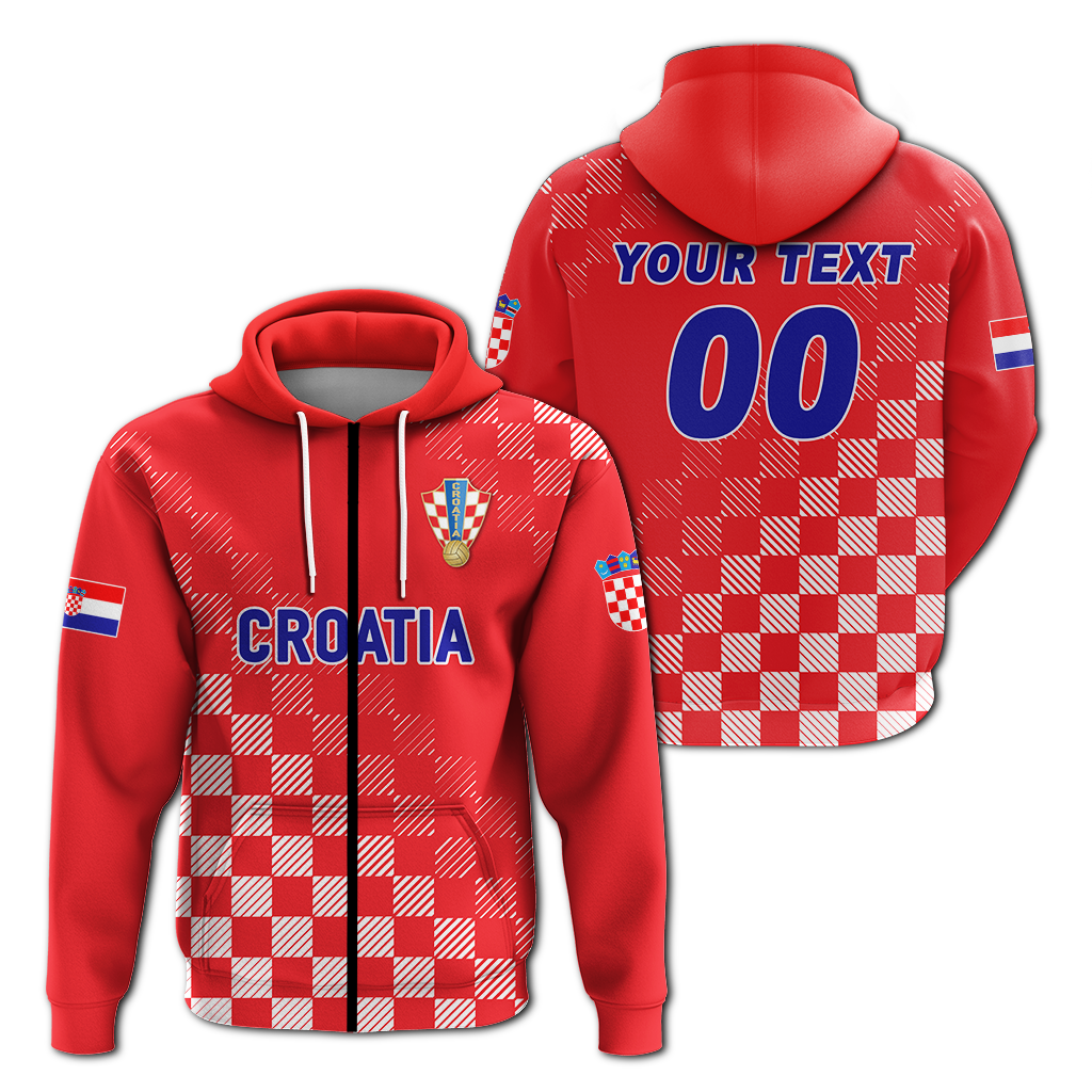 Custom Croatia Hoodie Football 2022 Champions Pride Red