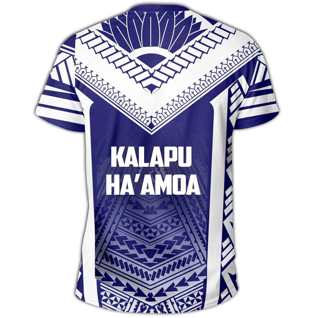 Kalapu Ha'Amoa American Samoa Coat Of Arms Polynesian T-Shirt Active Blue