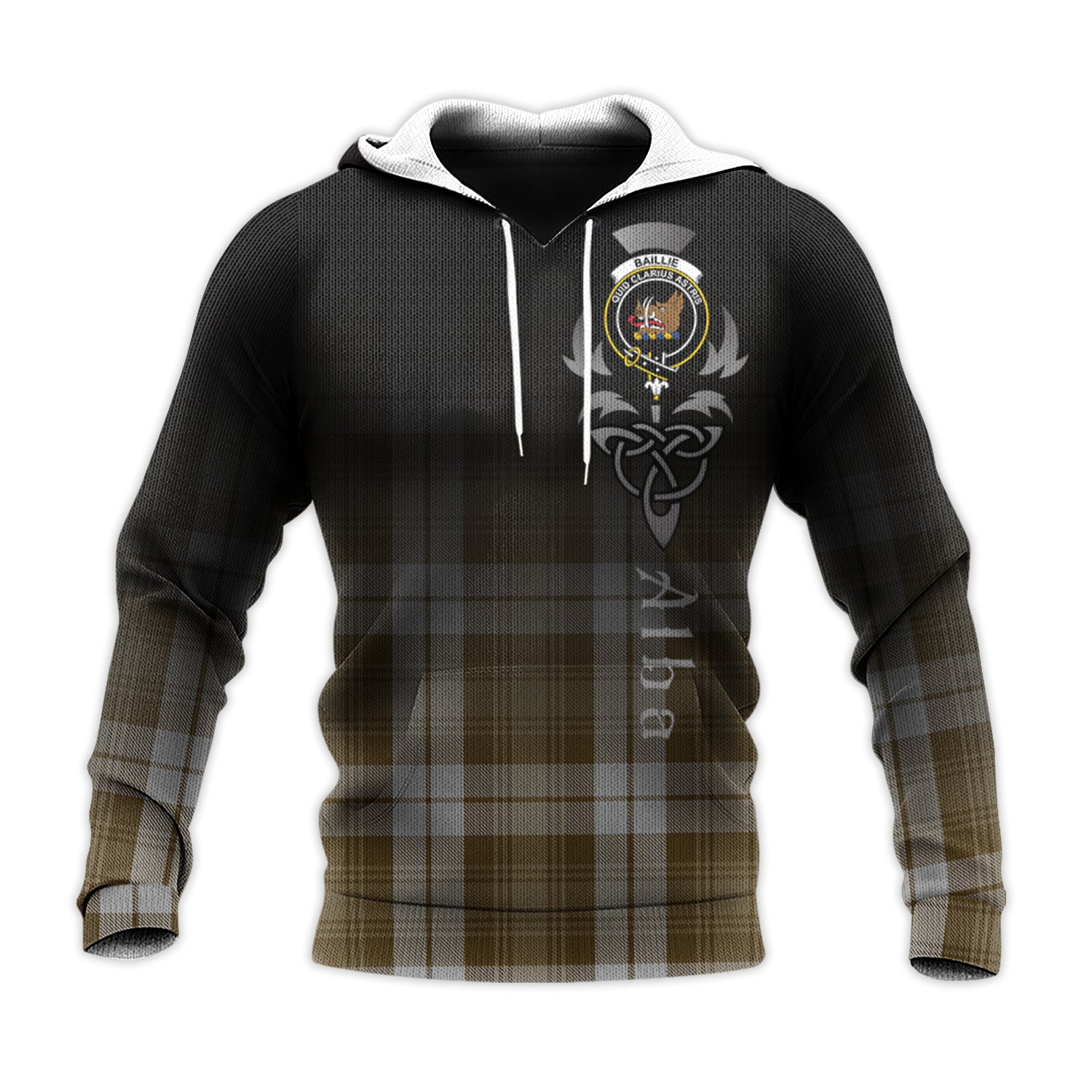 Printivon Baillie Dress Tartan Crest Alba Celtic Hoodie
