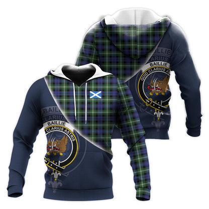 Printivon Baillie Modern Tartan Scottish Crest Hoodie
