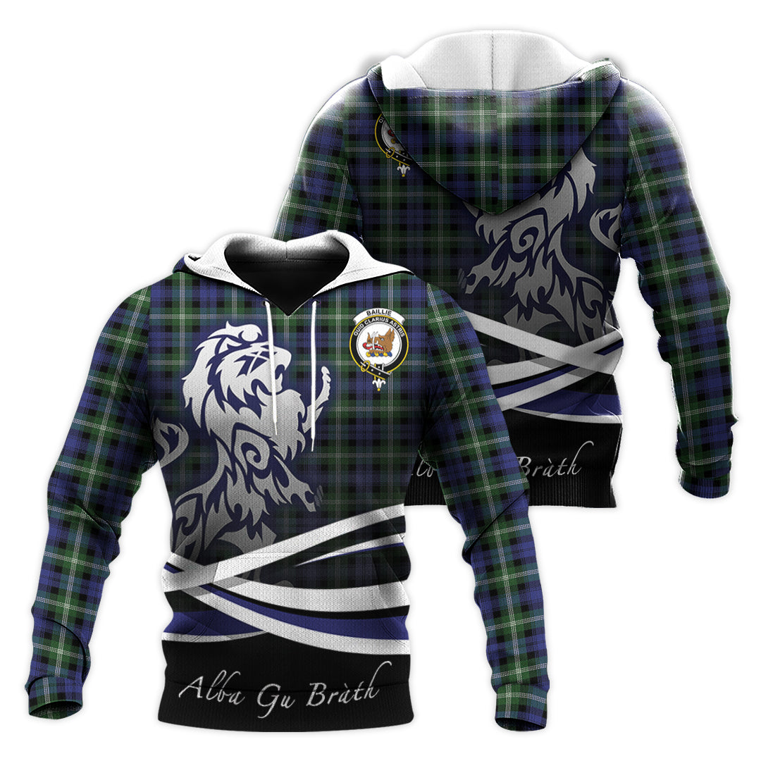 Printivon Baillie Modern Tartan Scottish Lion Hoodie