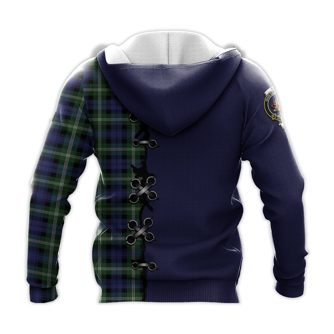 Printivon Baillie Modern Tartan Hoodie Lion Rampant And Celtic Thistle Style