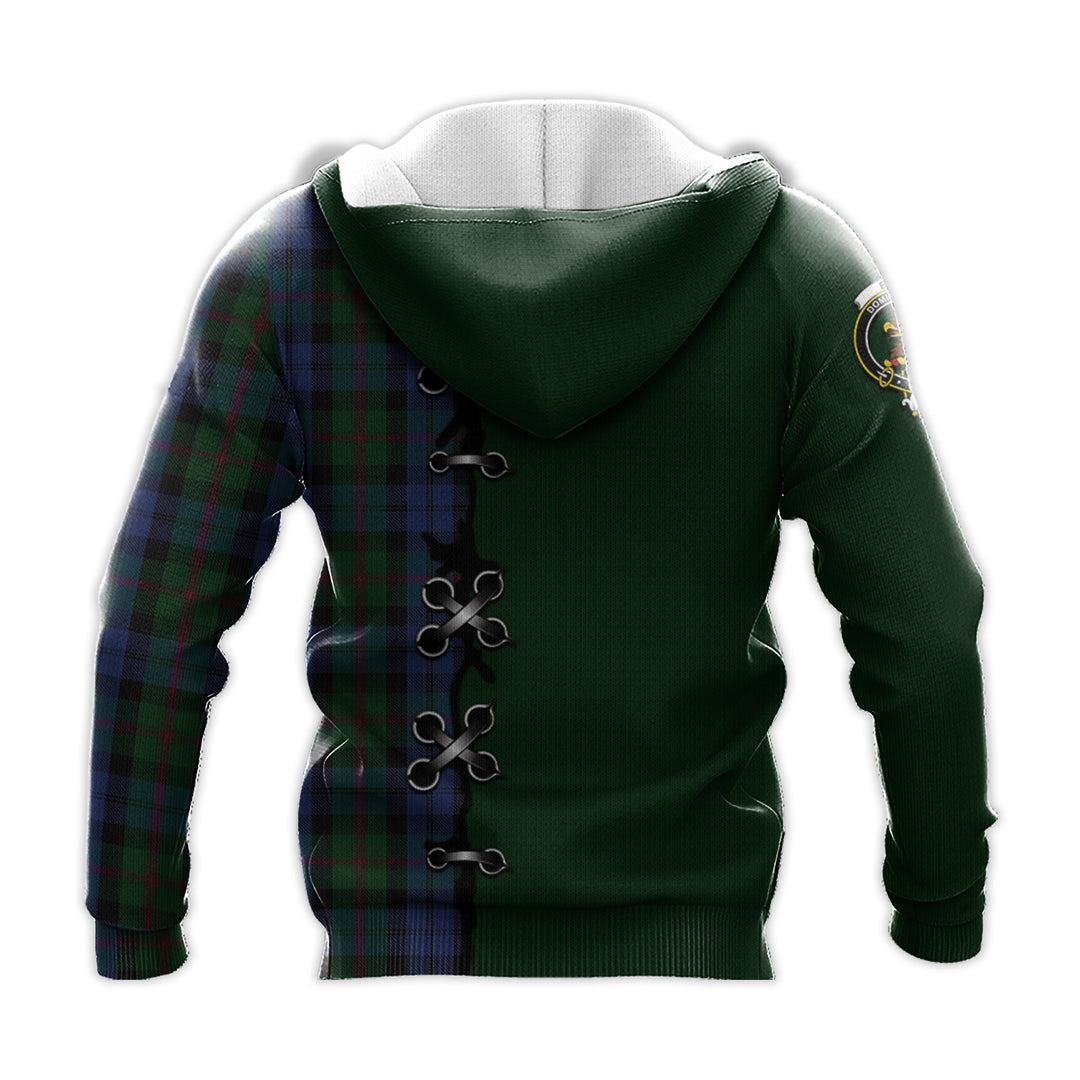 Printivon Baird Tartan Hoodie Lion Rampant And Celtic Thistle Style