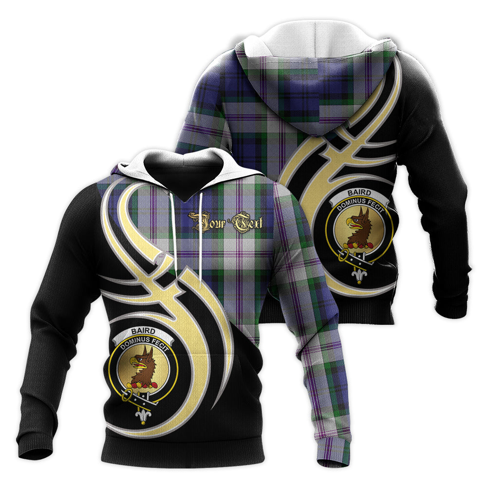 Printivon Baird Dress Clan Believe In Me Crest Tartan Knitted Hoodie Custom Your Text