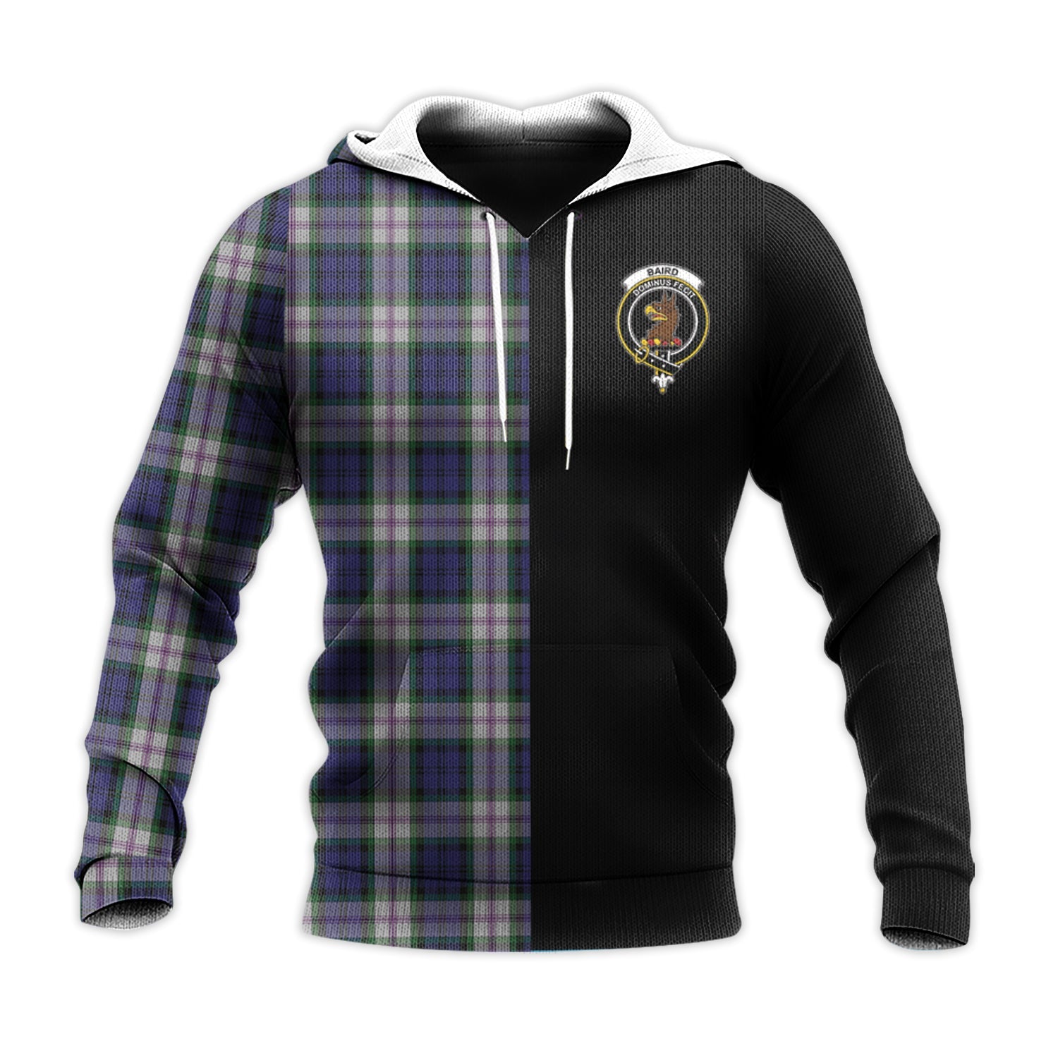 Printivon Baird Dress Tartan Personalize Half Hoodie
