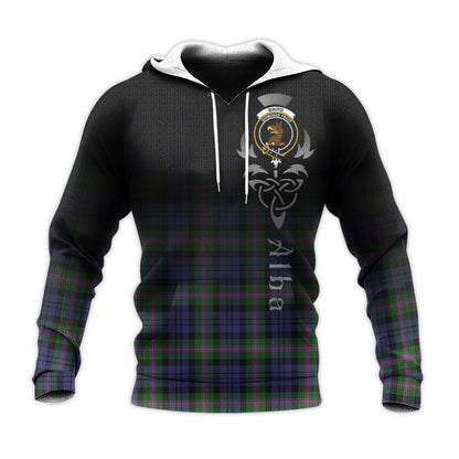 Printivon Baird Modern Tartan Crest Alba Celtic Hoodie