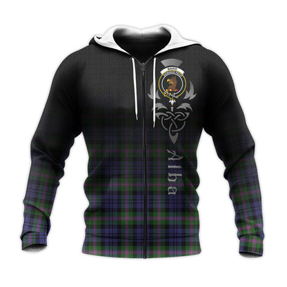 Printivon Baird Modern Tartan Crest Alba Celtic Hoodie