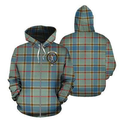 Printivon Balfour Blue Tartan Hoodie