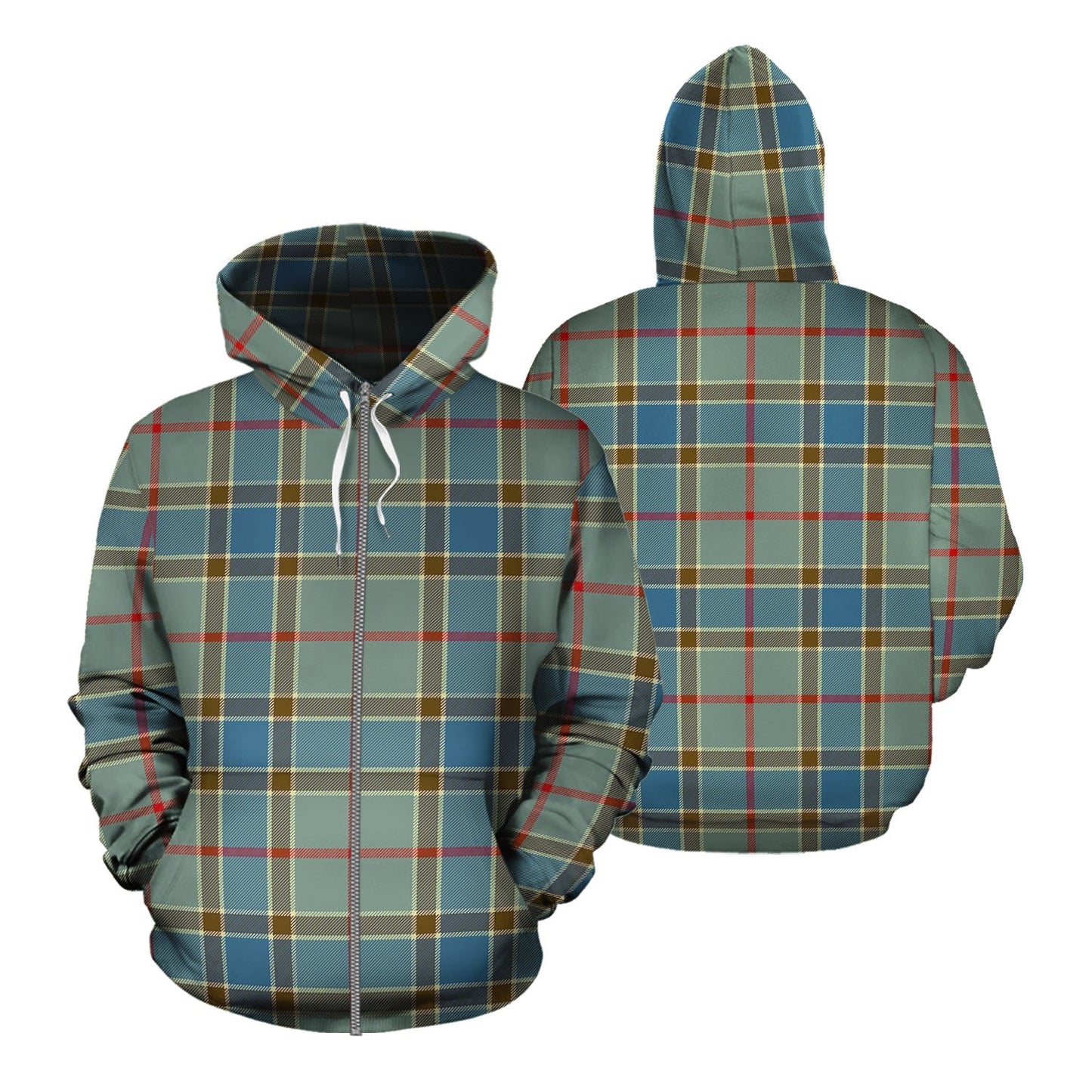 Printivon Balfour Blue Tartan Hoodie