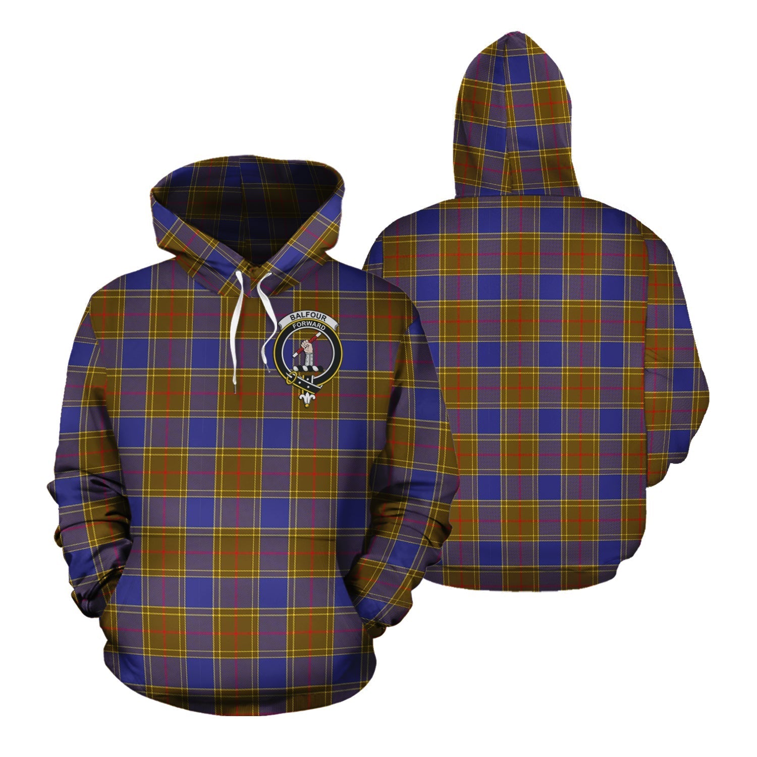 Printivon Balfour Modern Tartan Hoodie