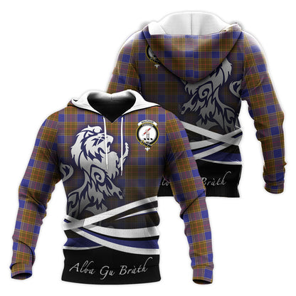 Printivon Balfour Modern Tartan Scottish Lion Hoodie