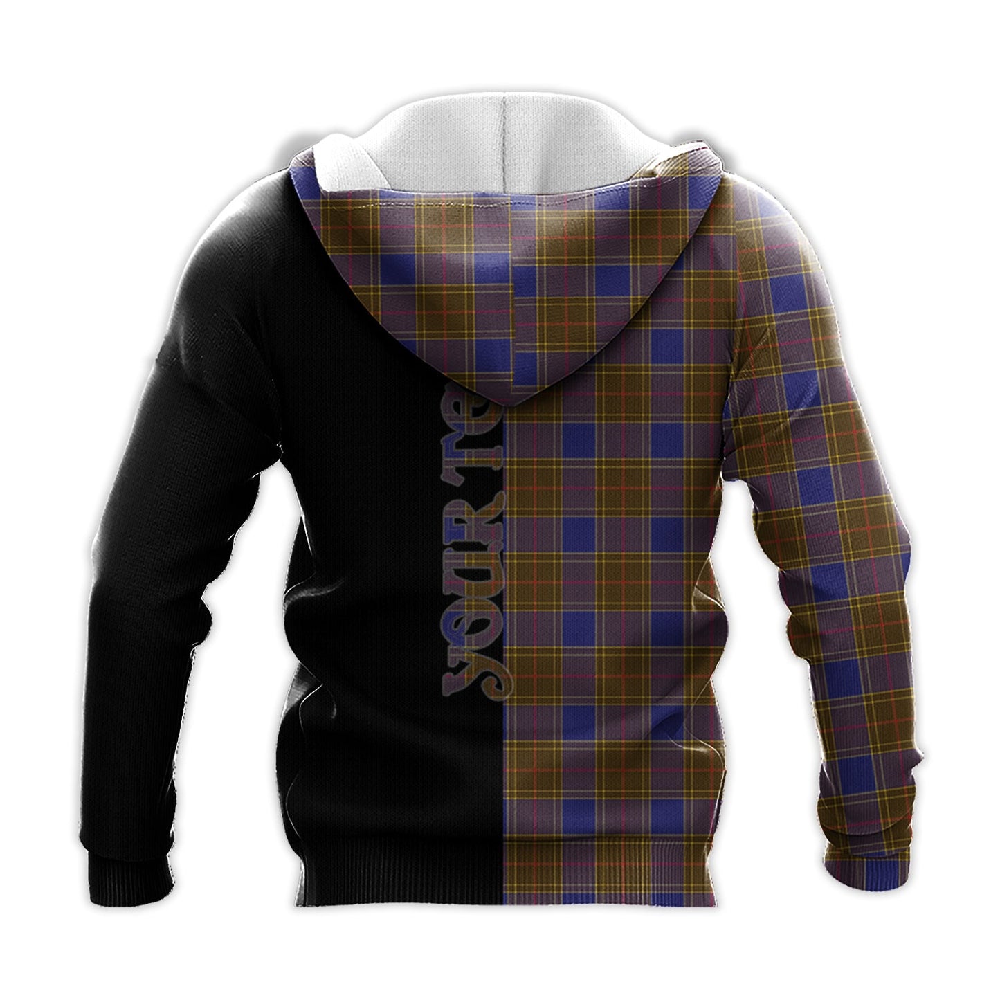 Printivon Balfour Modern Tartan Personalize Half Hoodie