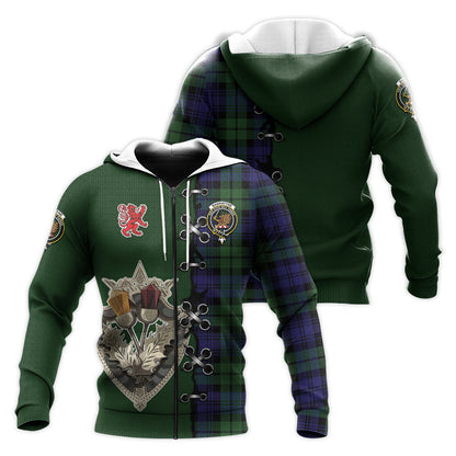 Printivon Bannatyne Tartan Hoodie Lion Rampant And Celtic Thistle Style