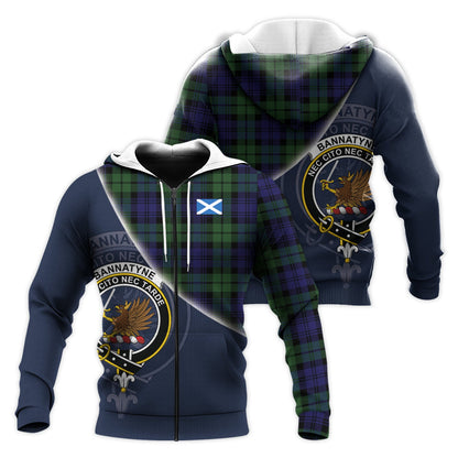 Printivon Bannatyne Tartan Scottish Crest Hoodie