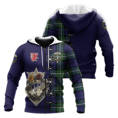 Printivon Bannerman Tartan Hoodie Lion Rampant And Celtic Thistle Style