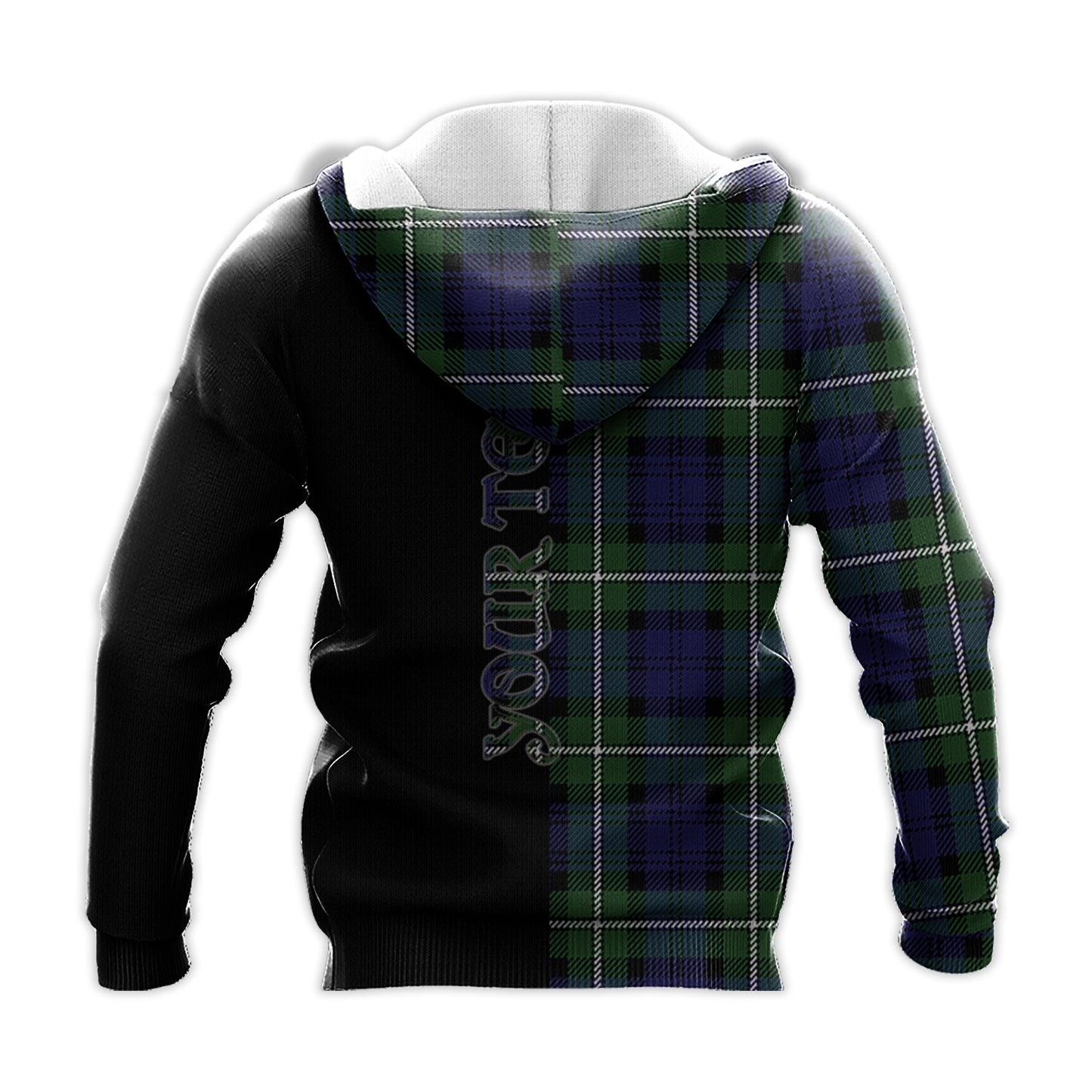 Printivon Bannerman Tartan Personalize Half Hoodie