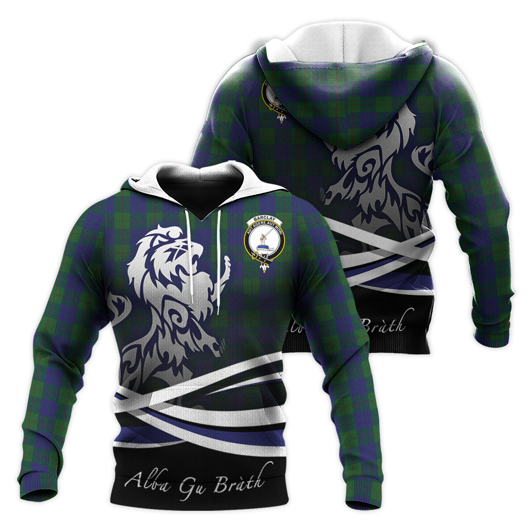Printivon Barclay Tartan Scottish Lion Hoodie