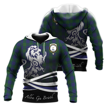 Printivon Barclay Tartan Scottish Lion Hoodie