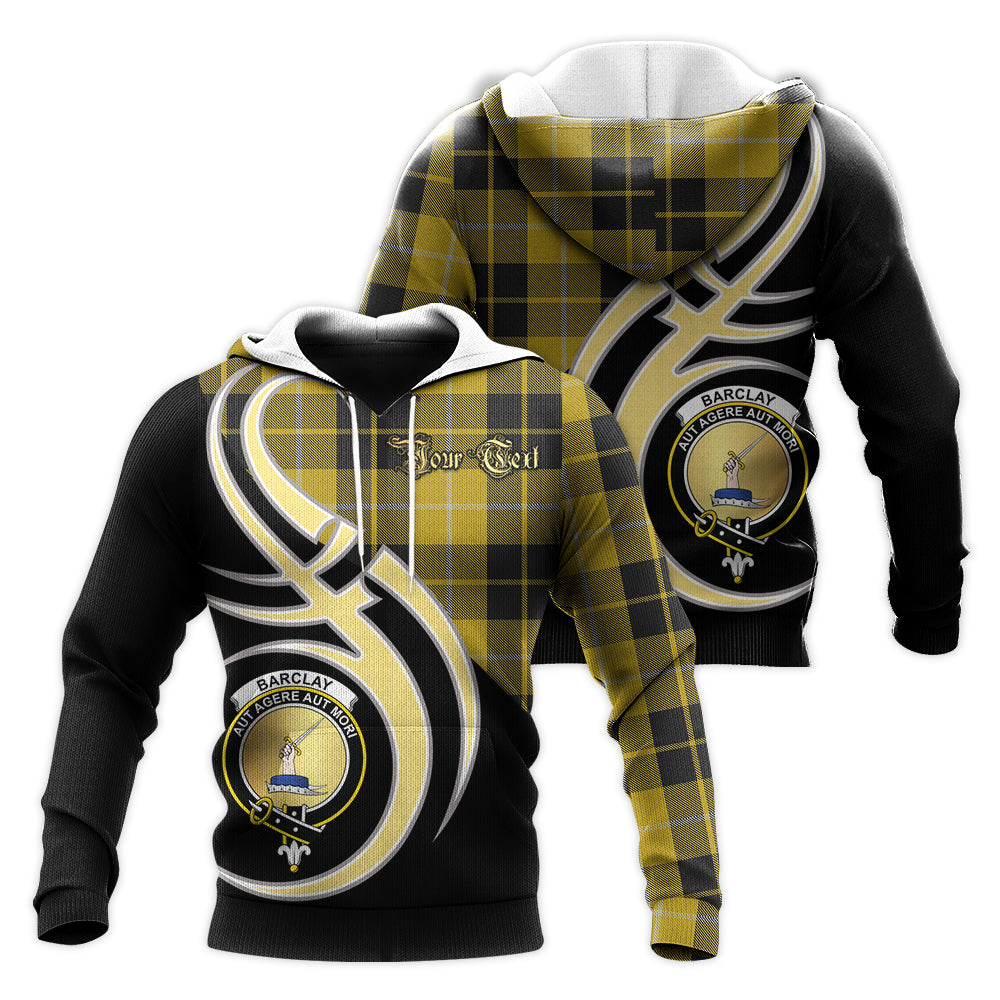 Printivon Barclay Dress Clan Believe In Me Crest Tartan Knitted Hoodie Custom Your Text