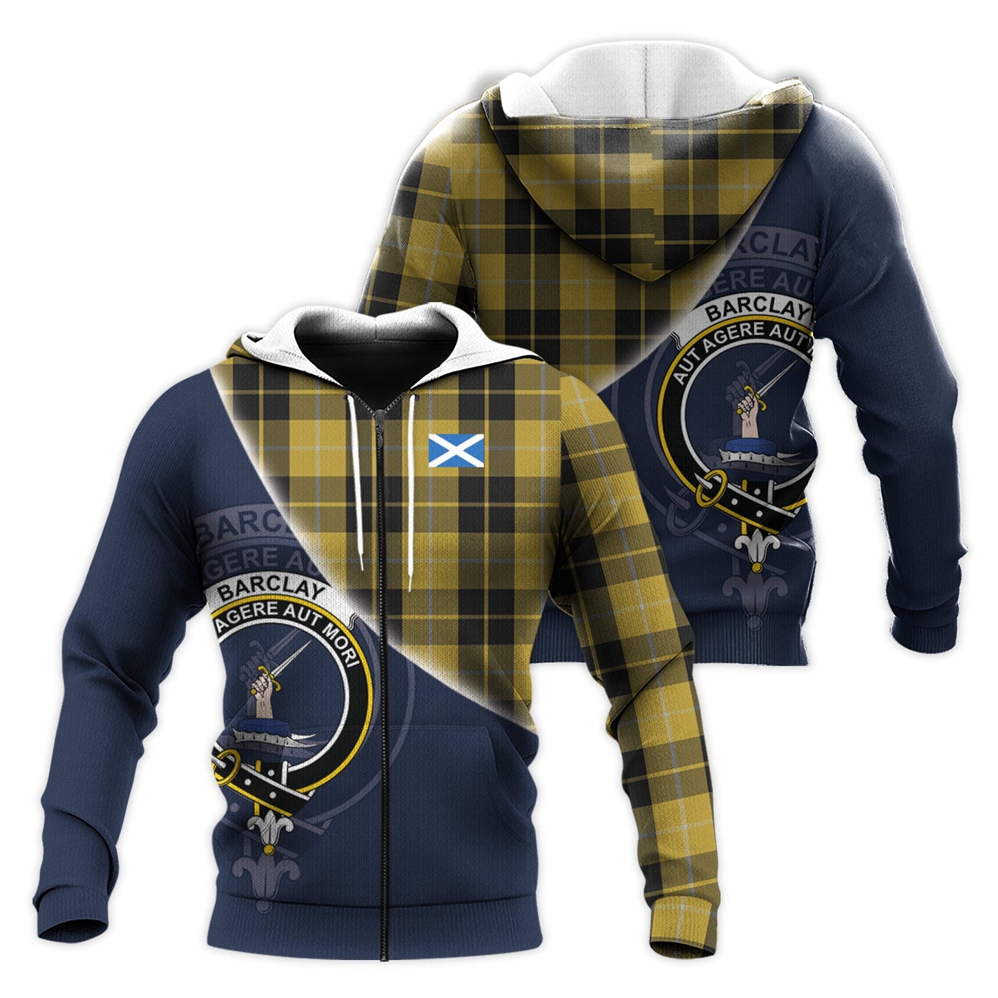 Printivon Barclay Dress Tartan Scottish Crest Hoodie