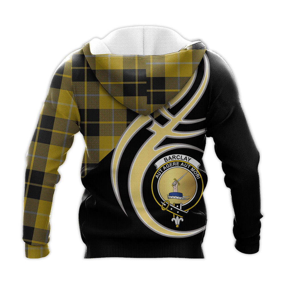 Printivon Barclay Dress Clan Believe In Me Crest Tartan Knitted Hoodie Custom Your Text