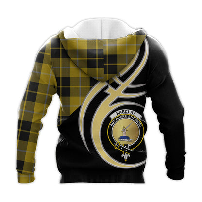 Printivon Barclay Dress Clan Believe In Me Crest Tartan Knitted Hoodie Custom Your Text