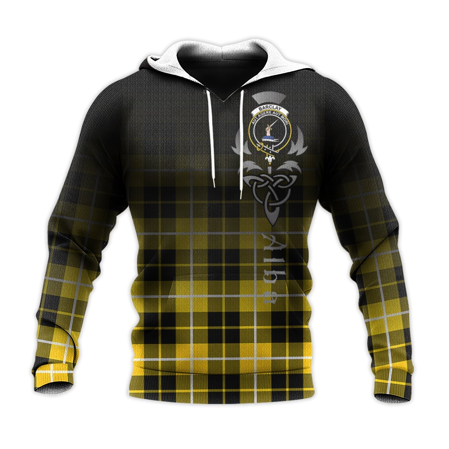 Printivon Barclay Dress Modern Tartan Crest Alba Celtic Hoodie
