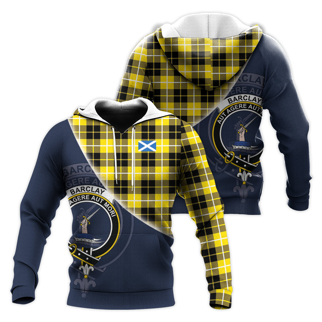 Printivon Barclay Dress Modern Tartan Scottish Crest Hoodie