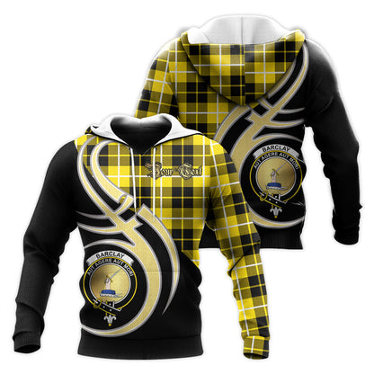 Printivon Barclay Dress Modern Clan Believe In Me Crest Tartan Knitted Hoodie Custom Your Text
