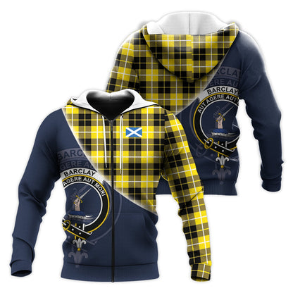 Printivon Barclay Dress Modern Tartan Scottish Crest Hoodie