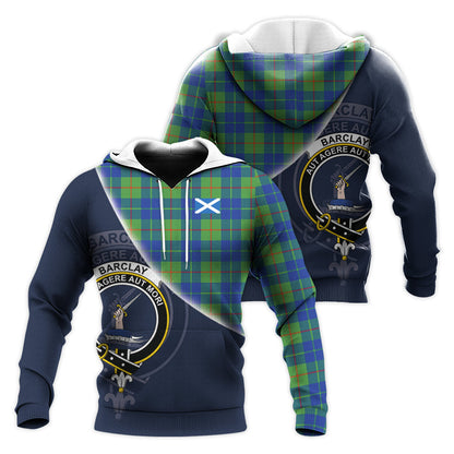 Printivon Barclay Hunting Ancient Tartan Scottish Crest Hoodie