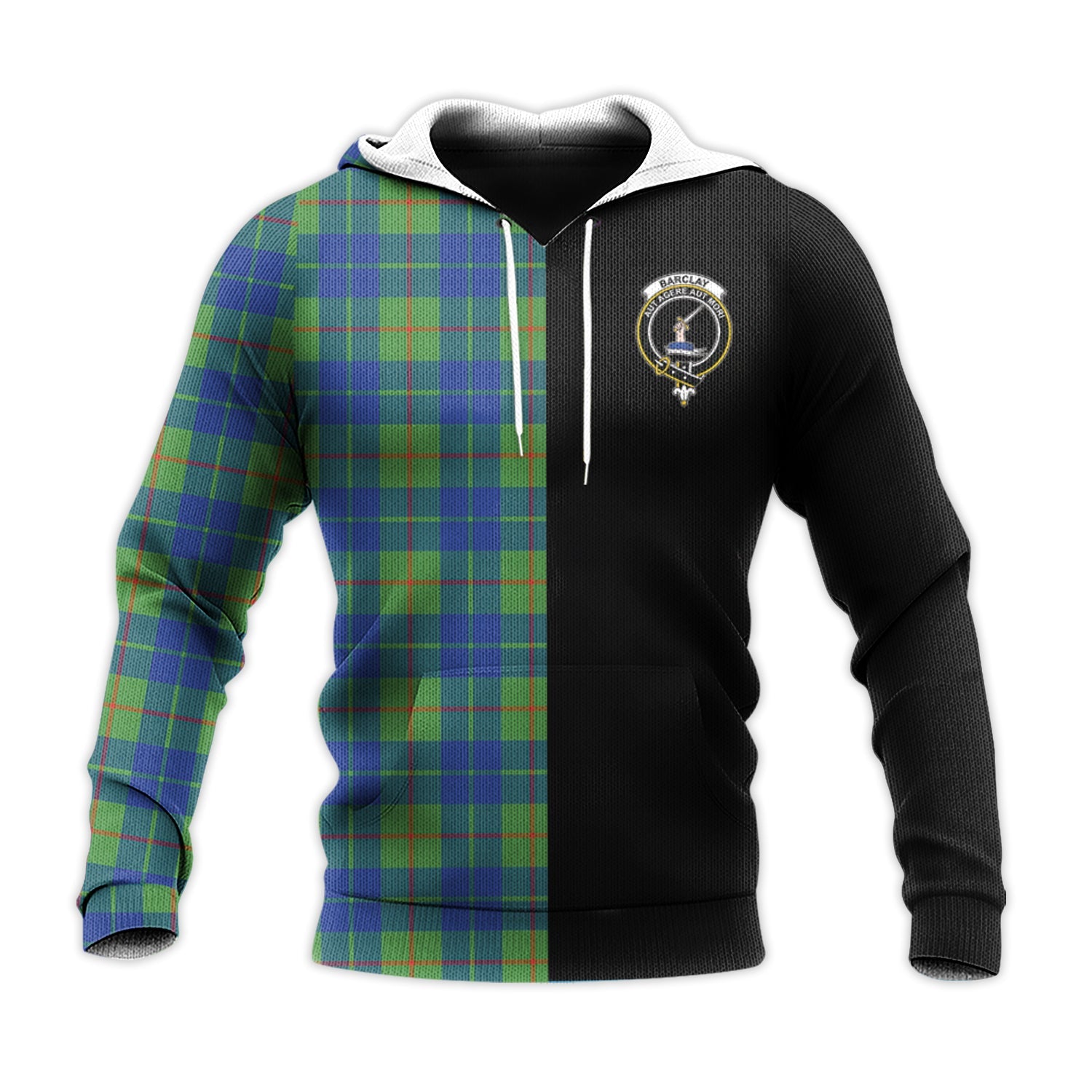 Printivon Barclay Hunting Ancient Tartan Personalize Half Hoodie