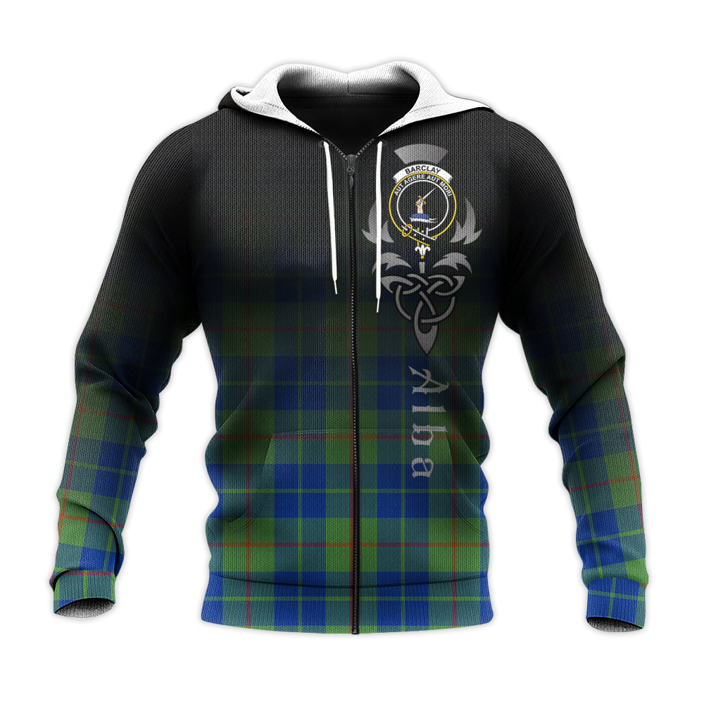Printivon Barclay Hunting Ancient Tartan Crest Alba Celtic Hoodie