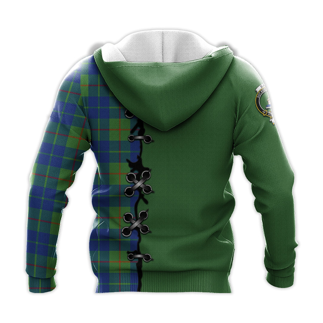 Printivon Barclay Hunting Ancient Tartan Hoodie Lion Rampant And Celtic Thistle Style
