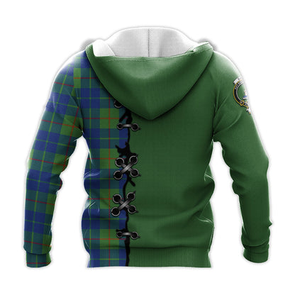 Printivon Barclay Hunting Ancient Tartan Hoodie Lion Rampant And Celtic Thistle Style
