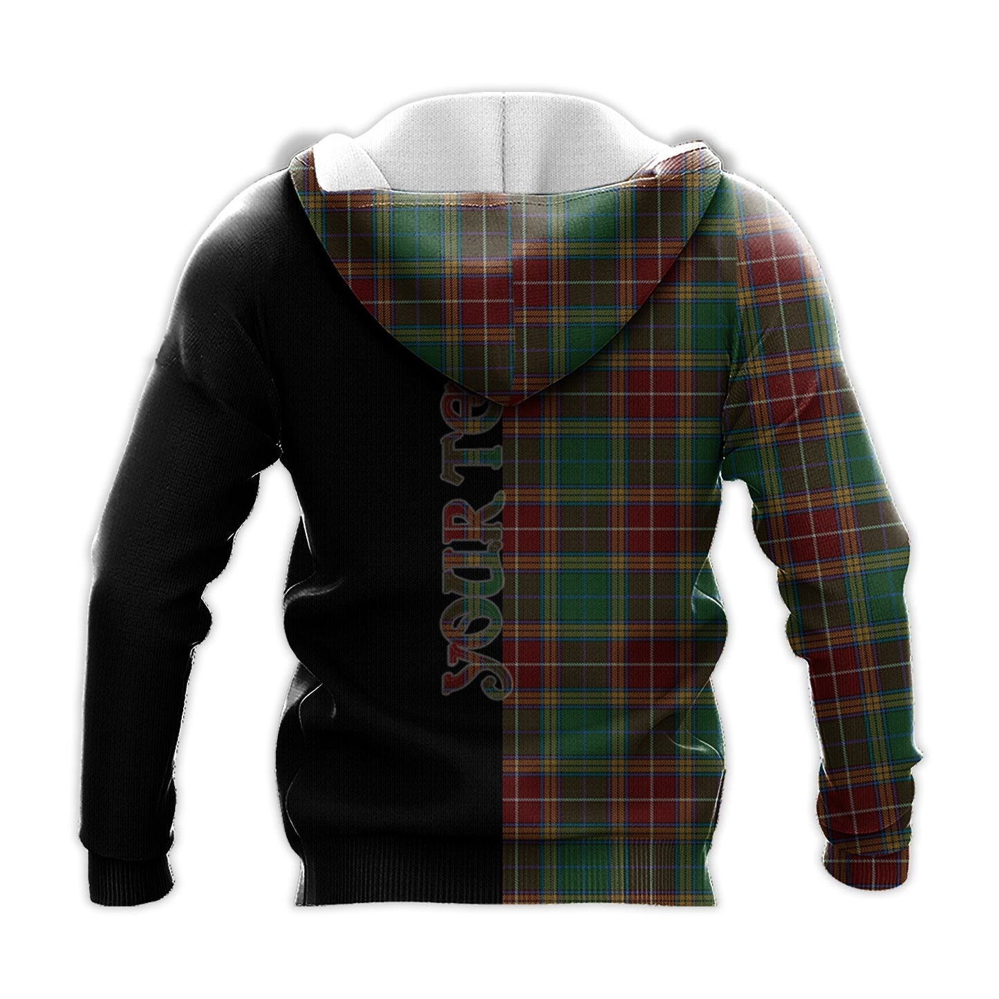 Printivon Baxter Tartan Personalize Half Hoodie