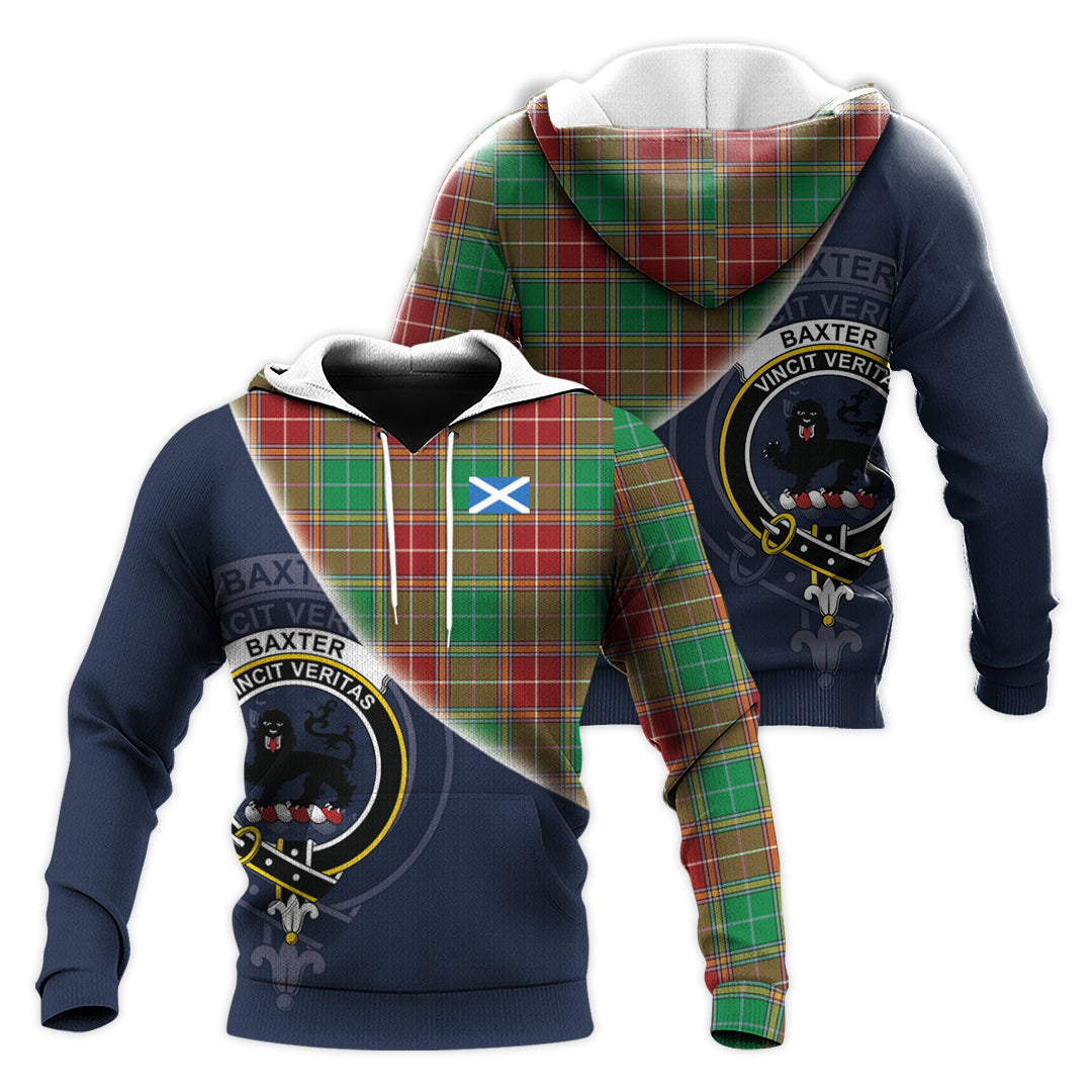 Printivon Baxter Modern Tartan Scottish Crest Hoodie