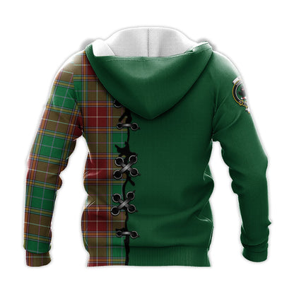 Printivon Baxter Modern Tartan Hoodie Lion Rampant And Celtic Thistle Style