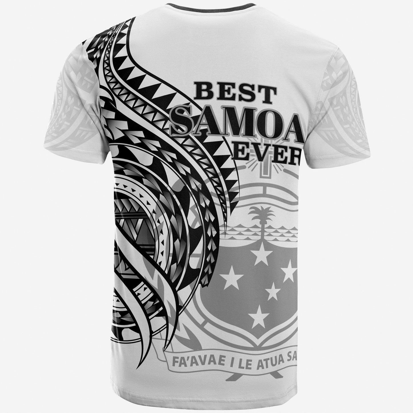 Samoa T - Shirt - Black Color Polynesian Patterns Best Samoa Ever