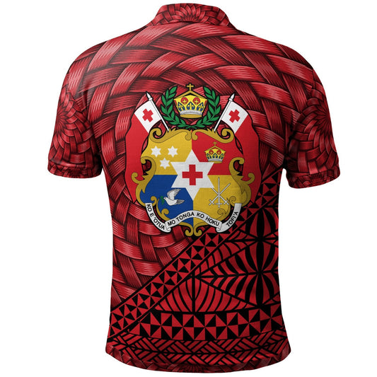 Tonga Polo Shirt - Lapaha Tapa Patterns With Bamboo