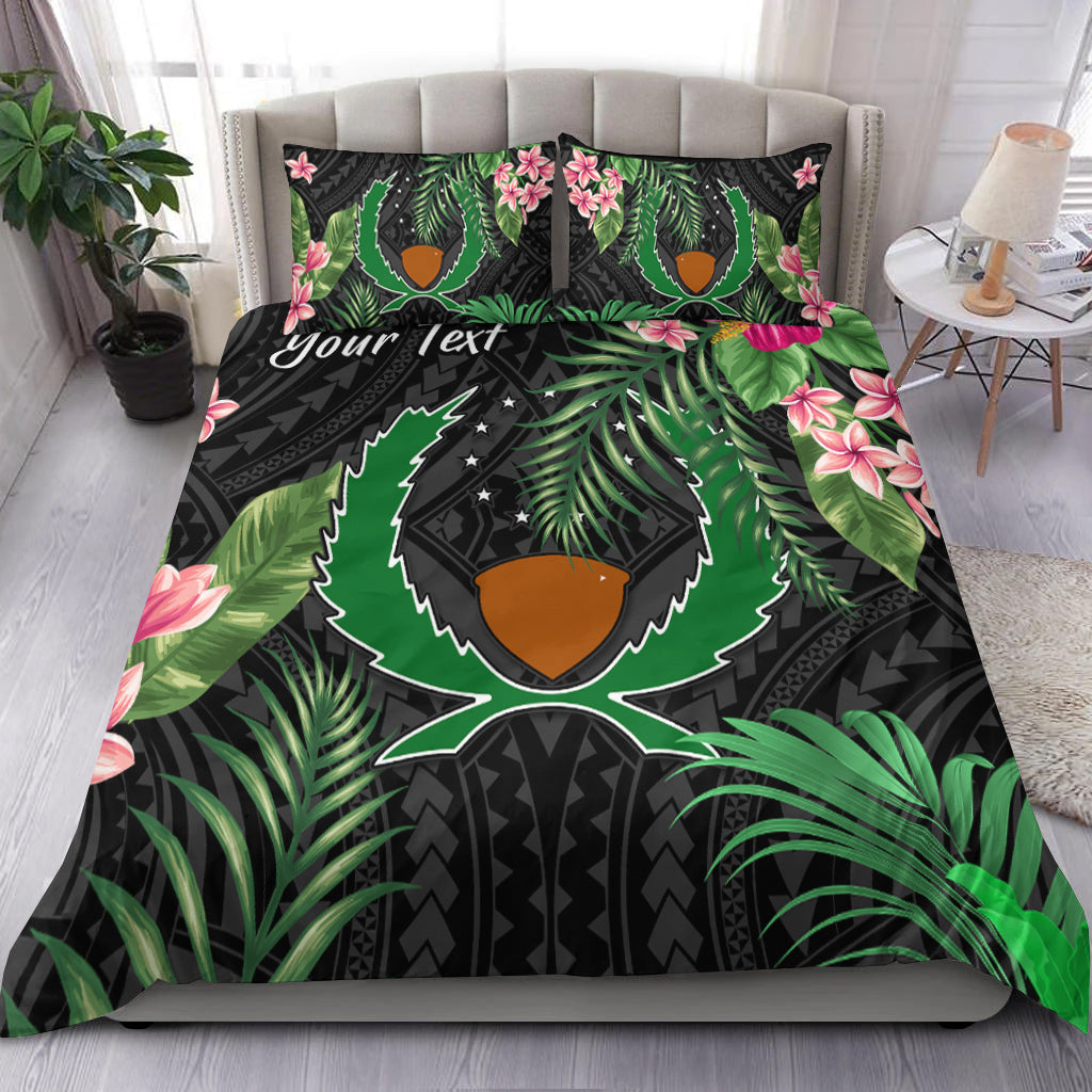 (Custom Personalised) Pohnpei Micronesia Bedding Set Tropical Flowers