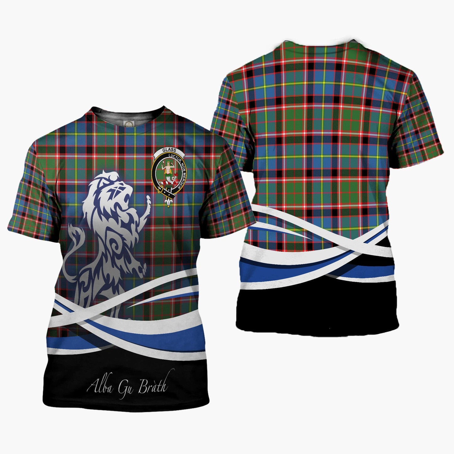 Printivon Glass Clan Crest Alba Gu Brath T Shirt Scotland Gift