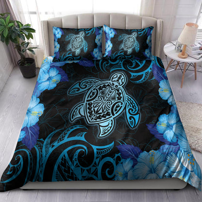 Hawaii Bedding Set Hawaii Turtle Hibiscus Blue