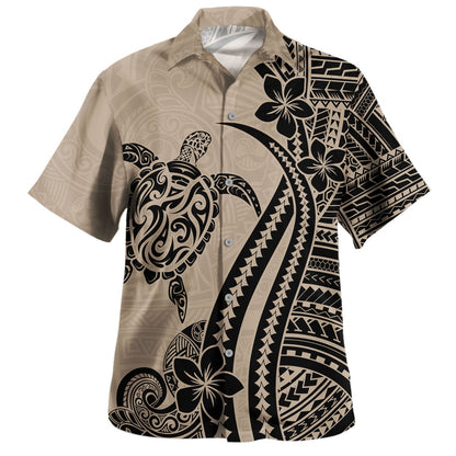 Hawaii Hawaiian Shirt Turtle Polynesia Tattoo Ocean Soul Polynesian Tribal Gold Short Sleeve Shirt