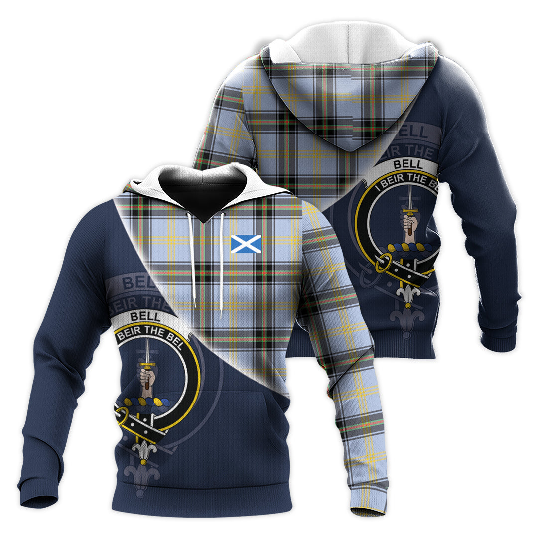 Printivon Bell Tartan Scottish Crest Hoodie