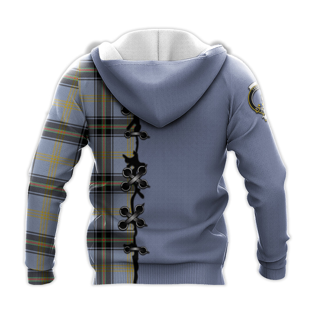 Printivon Bell Tartan Hoodie Lion Rampant And Celtic Thistle Style