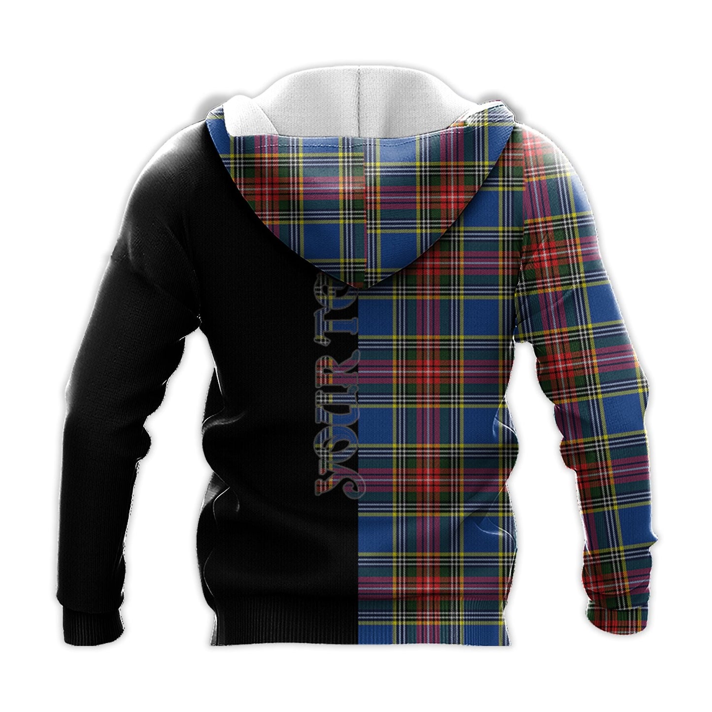 Printivon Bethune Tartan Personalize Half Hoodie