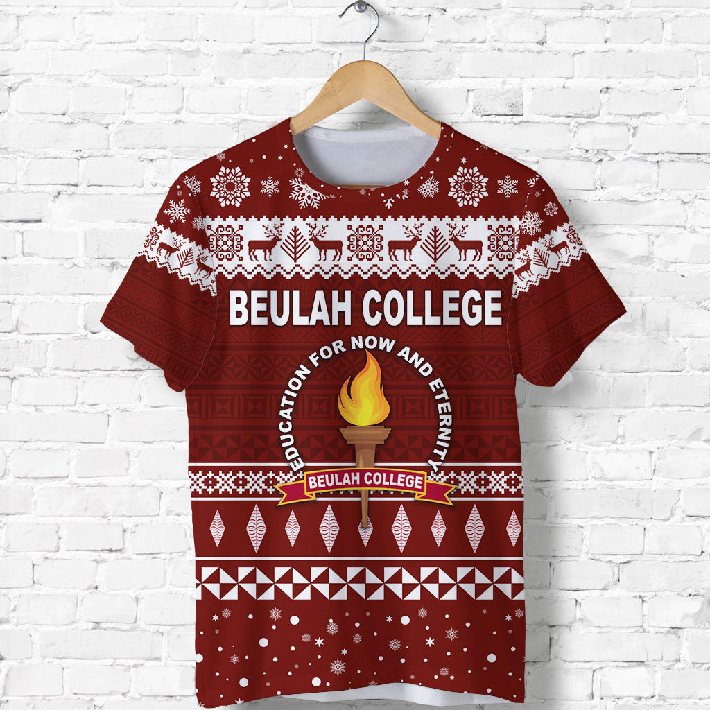 Tonga Beulah College Christmas T Shirt Simple Style Red Shirt