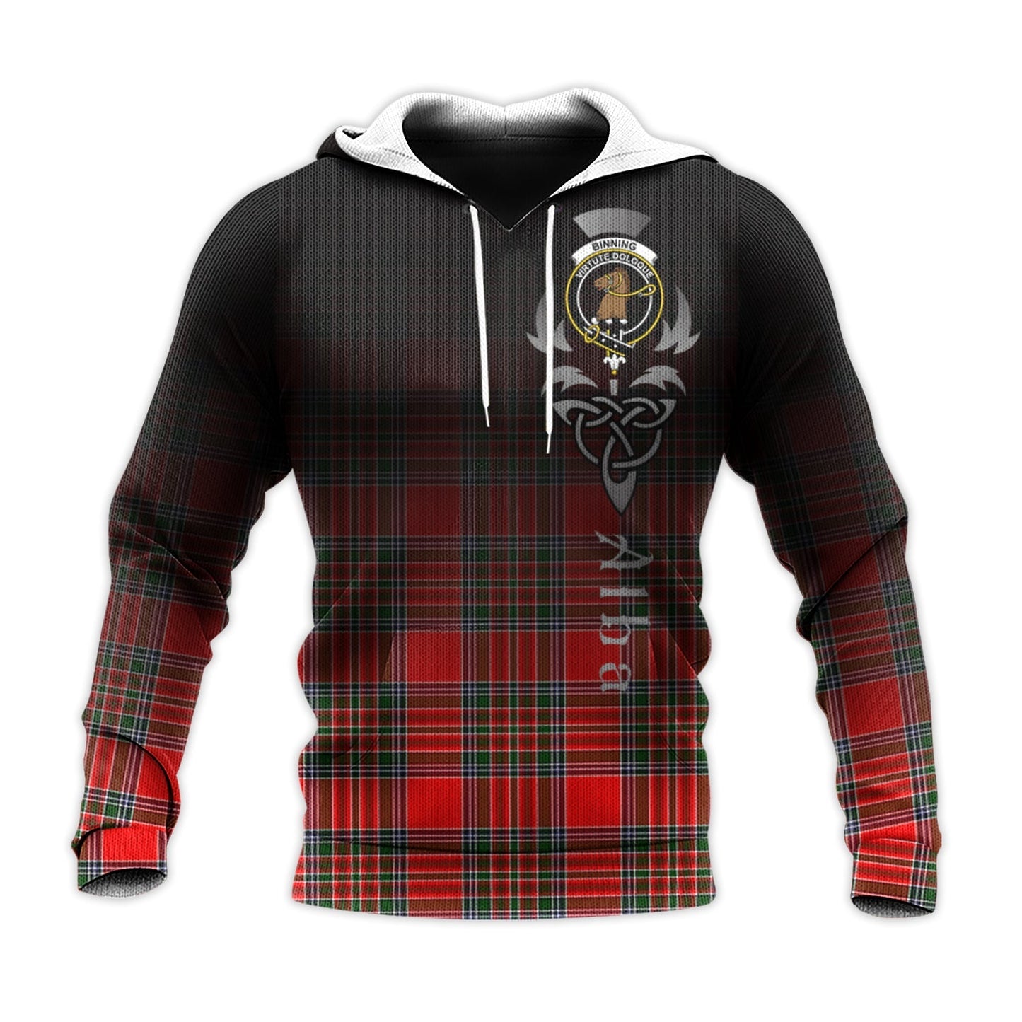 Printivon Binning Tartan Crest Alba Celtic Hoodie
